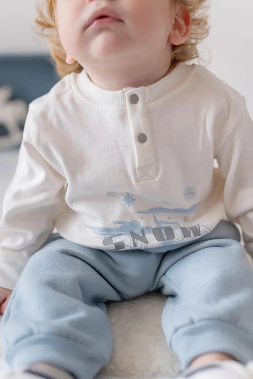 Erkek Bebek 3'lü Takım – %100 Pamuklu Uzun Kollu Sweatshirt ve Pantolon Seti
