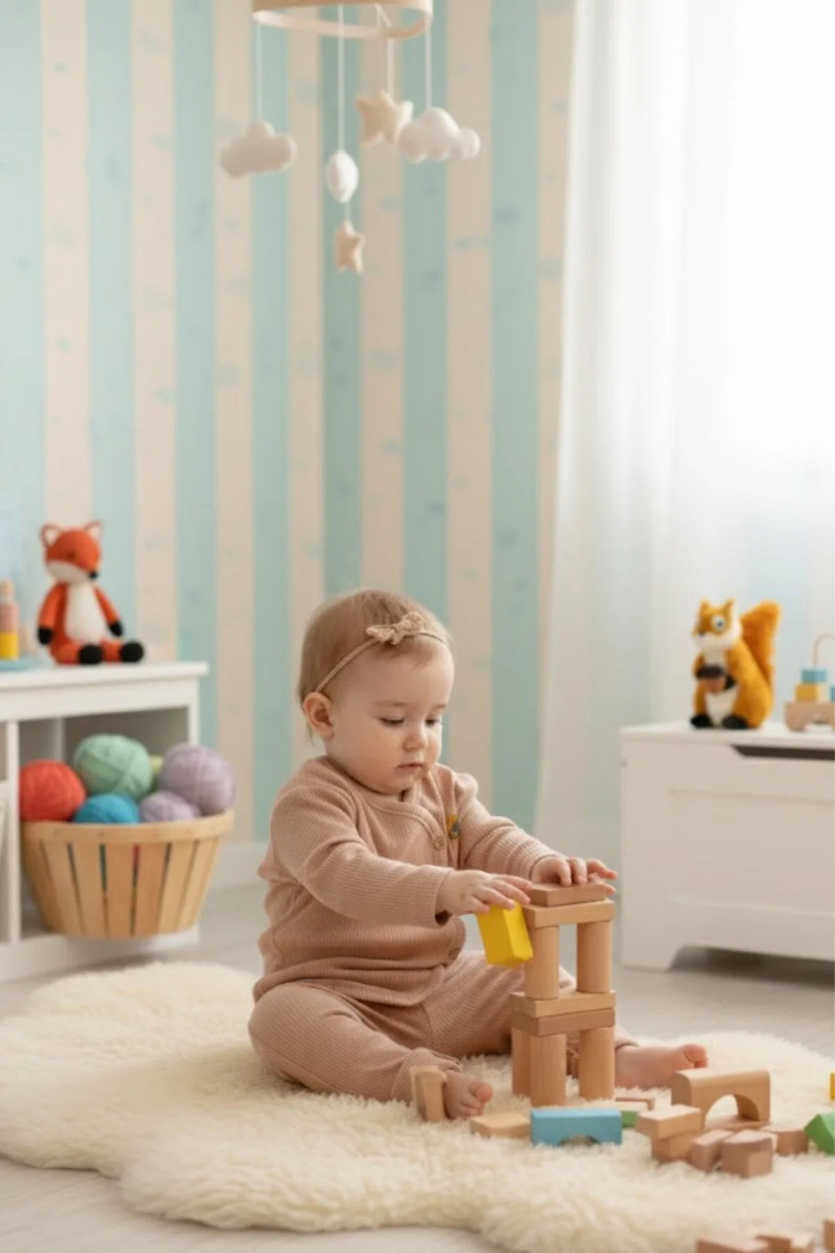 Bebek 2'li Takım – Uzun Kollu Üst ve Pantolon, Kız Bebek Giyim Seti