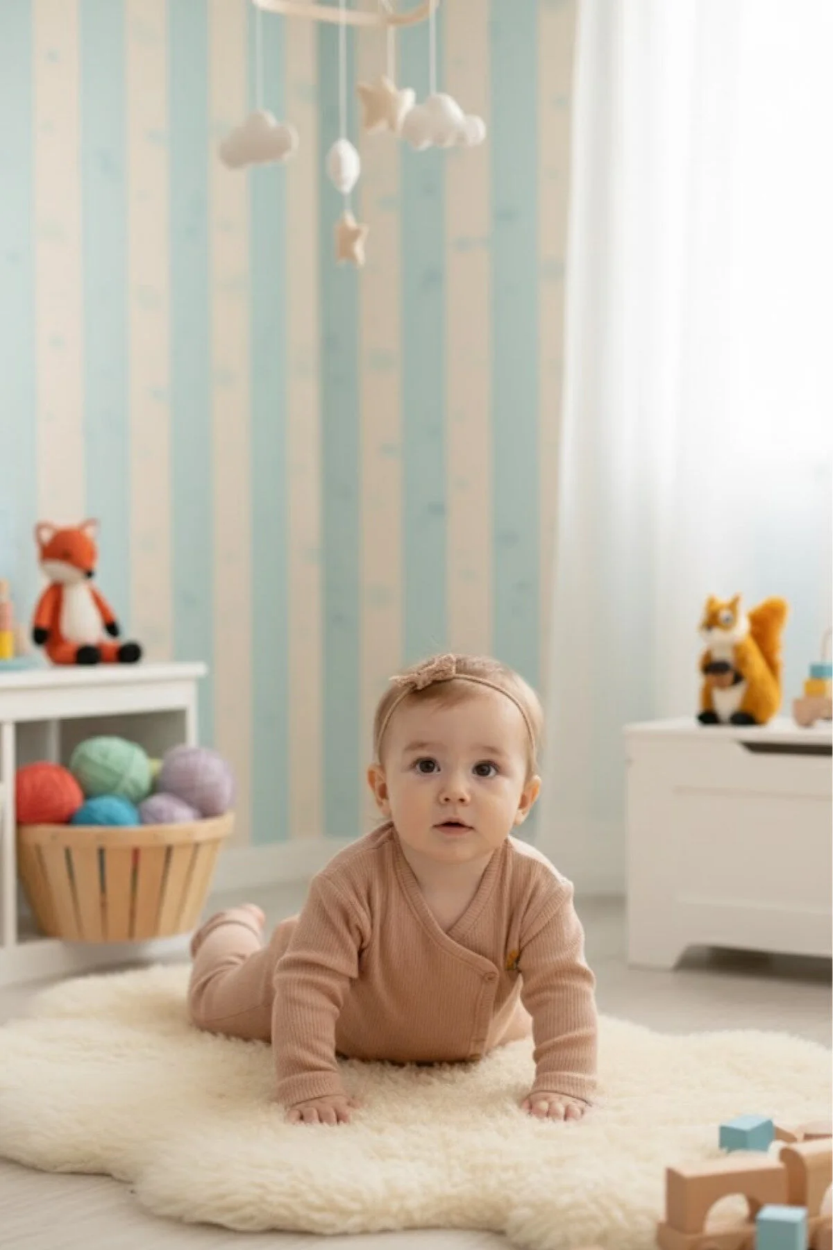 Bebek 2'li Takım – Uzun Kollu Üst ve Pantolon, Kız Bebek Giyim Seti