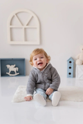 Erkek Bebek 3'lü Takım – %100 Pamuklu Uzun Kollu Sweatshirt ve Pantolon Seti